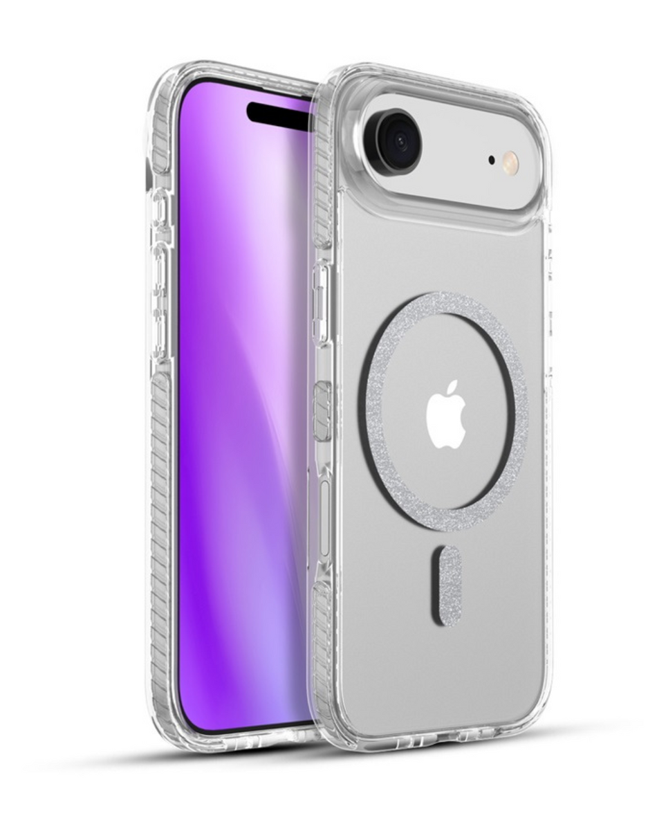 Silicone MagSafe iPhone 17 Air Case - Clear Glitter