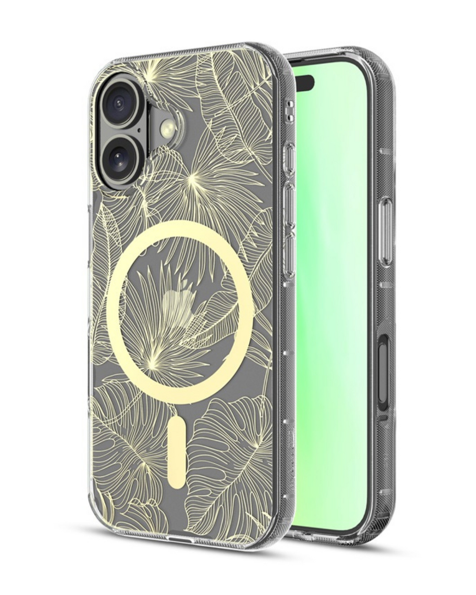 Silicone MagSafe iPhone 17 Case - Gold Tropical